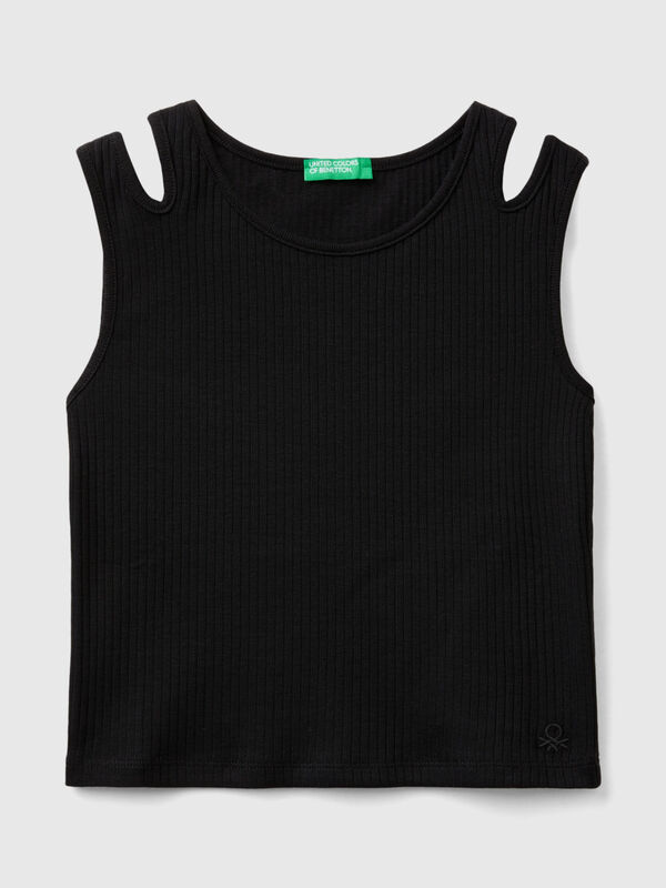 Ribbed cut-out tank top Junior Girl