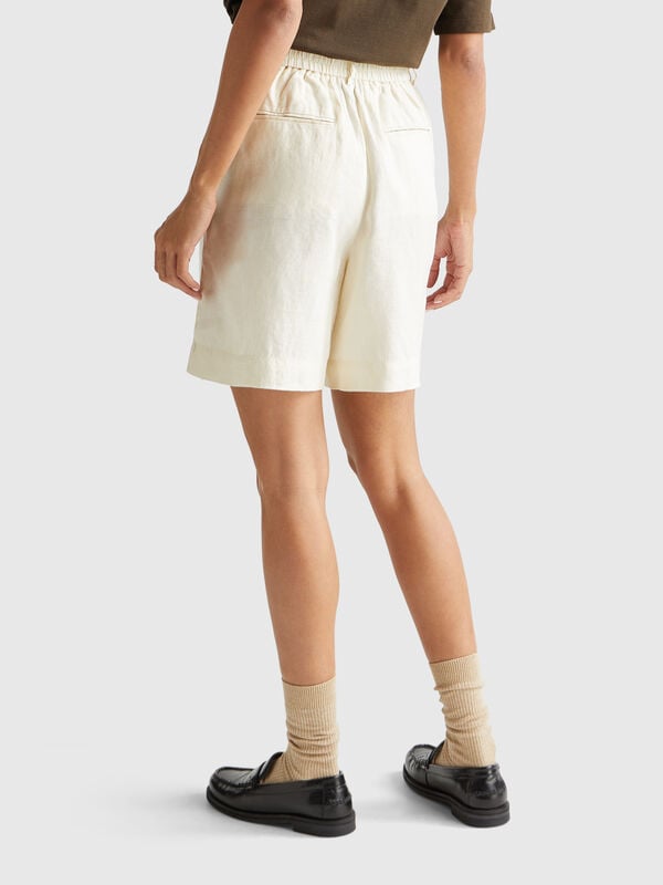100% linen bermudas Women