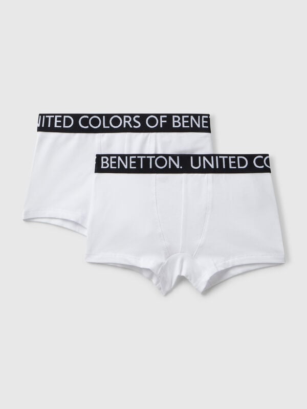 Two boxers with logoed elastic Junior Boy