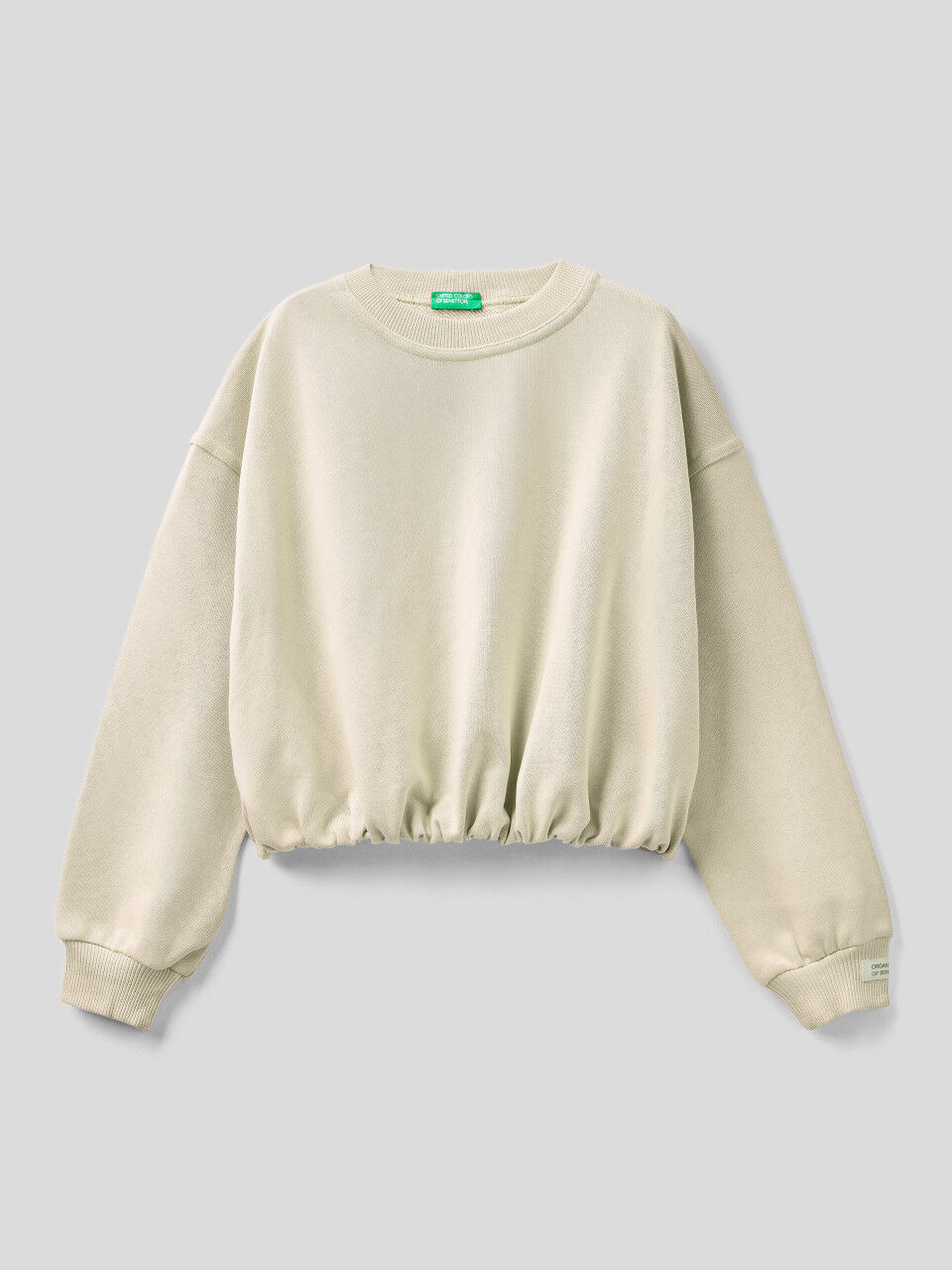 Cropped hoodie in organic cotton