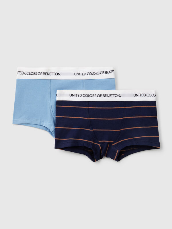 Two boxers in stretch cotton Junior Boy