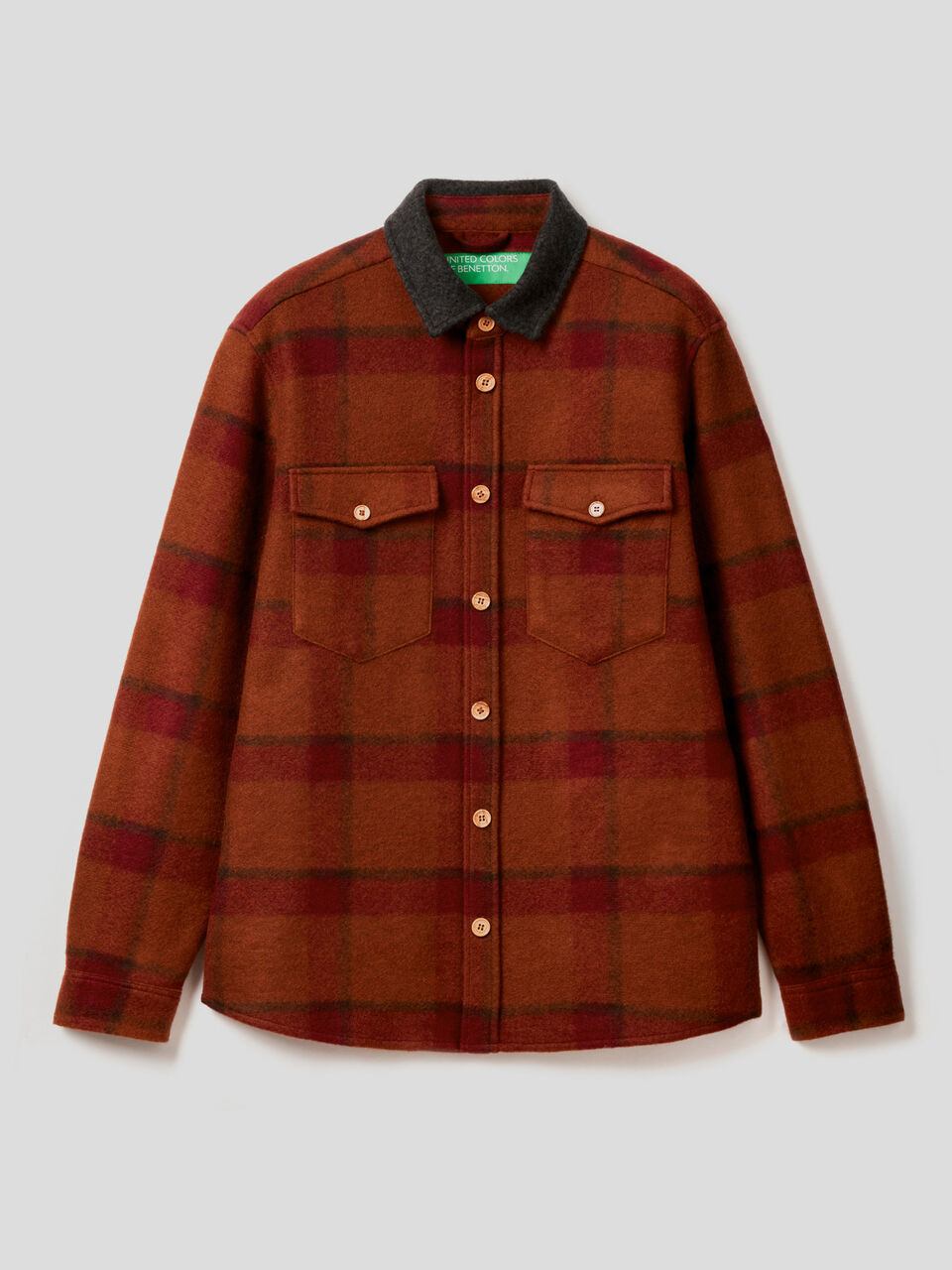 Shirt-jacket in wool blend image number 1
