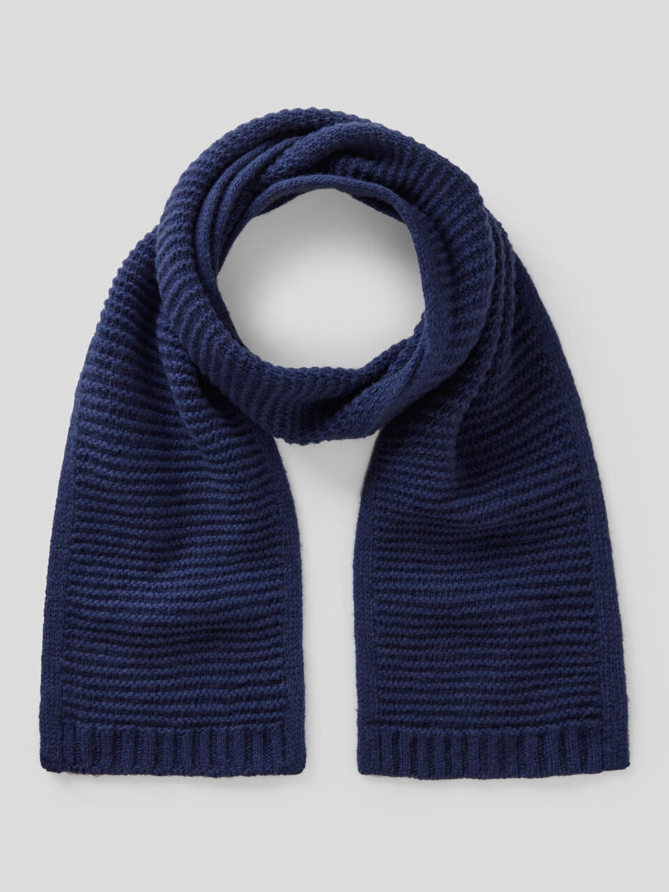 Wool blend knit scarf image number 1