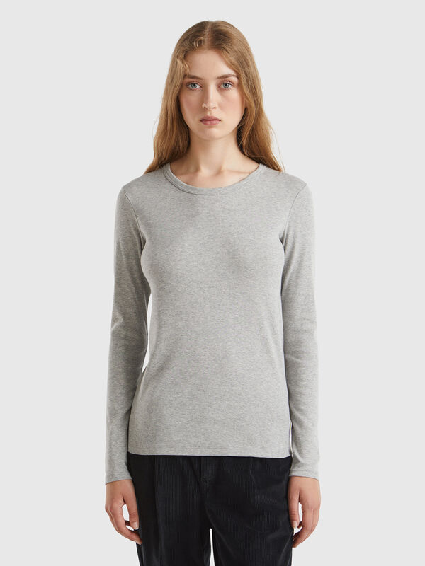 Long sleeve pure cotton t-shirt Women