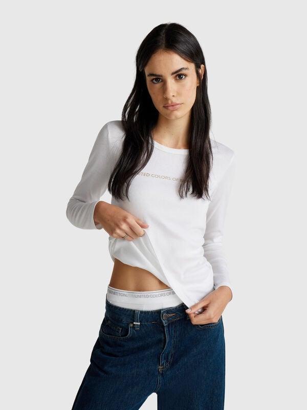 100% cotton long sleeve t-shirt Women