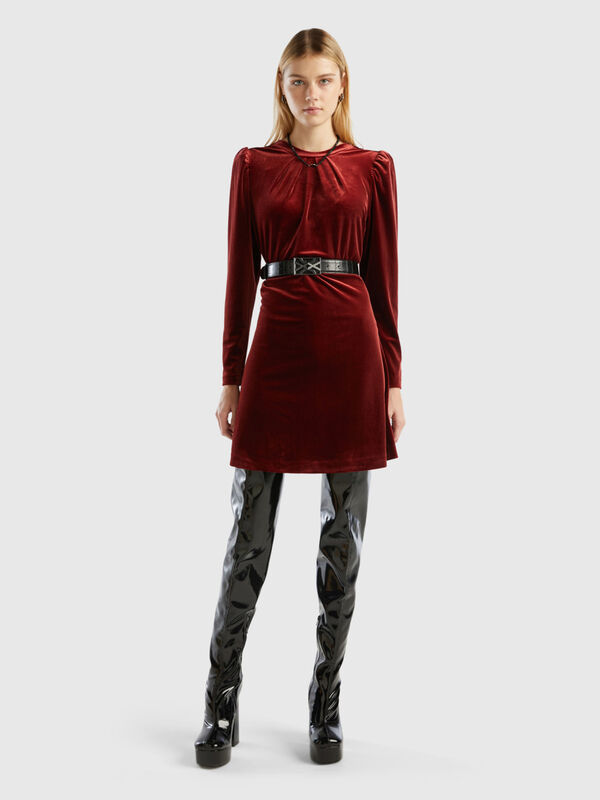 Short chenille dress