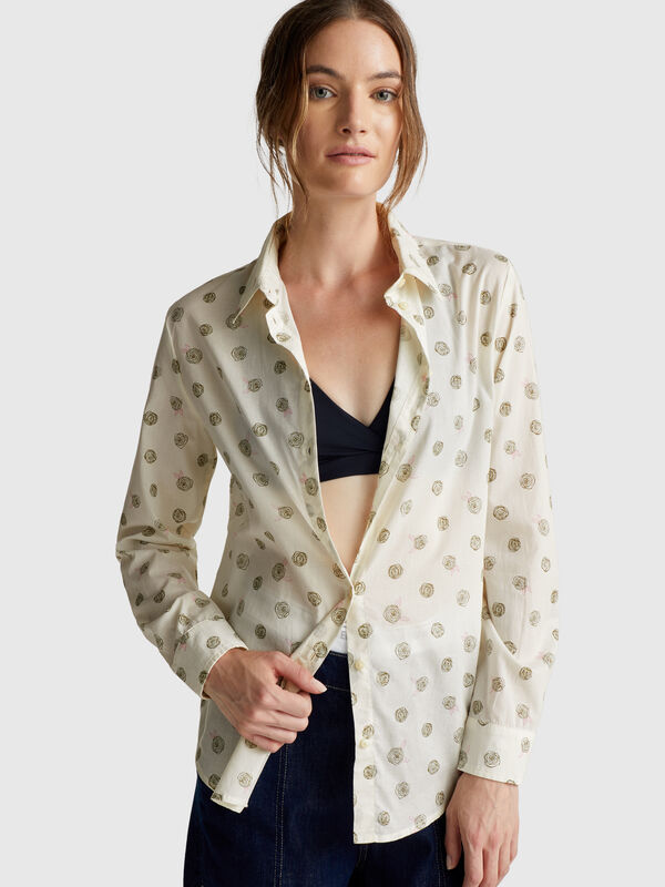 Patterned shirt in lightweight cotton Women