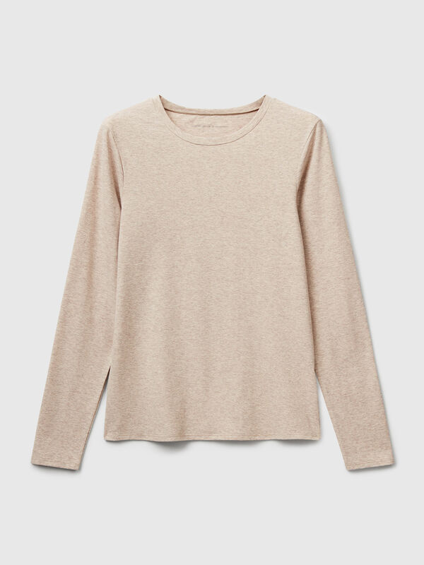 Long sleeve t-shirt in super stretch cotton Women