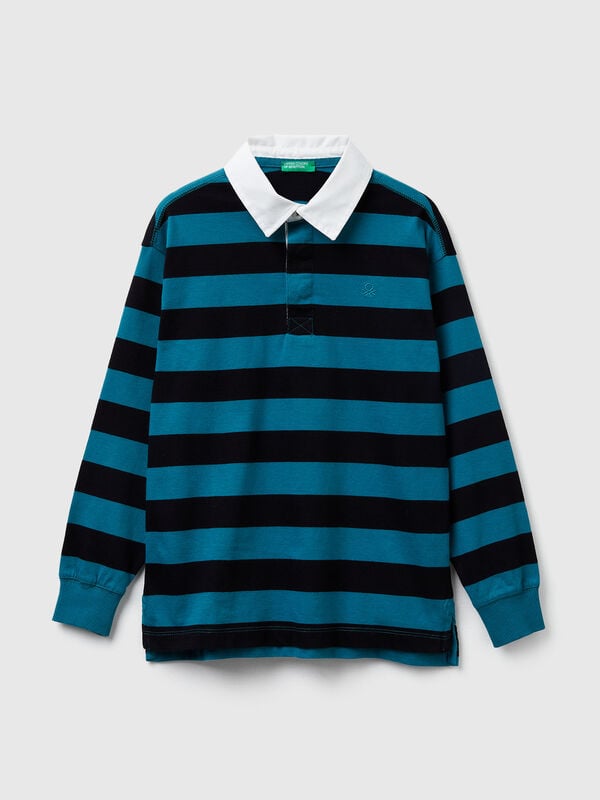 Striped cotton polo Junior Boy