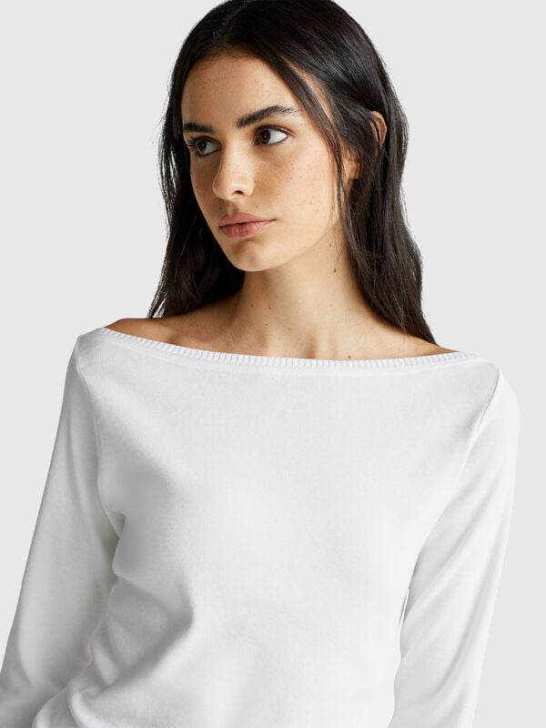 Boat neck sweater Women
