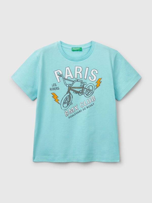 T-shirt in cotton with print Junior Boy