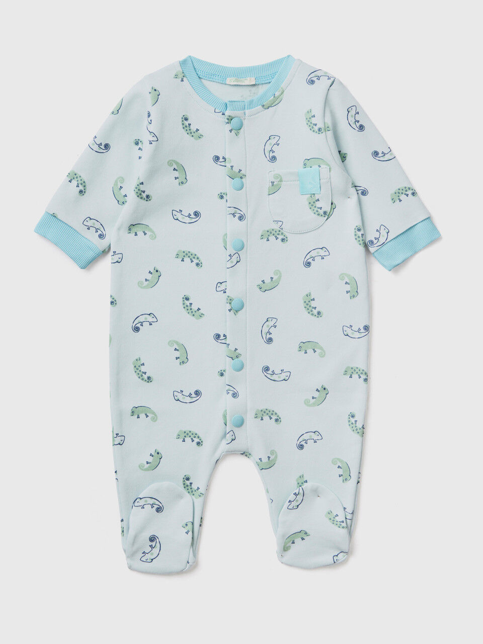 Patterned onesie in organic cotton