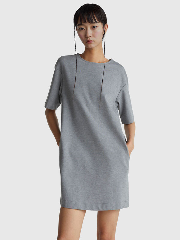 Soft dress in stretch viscose blend Women