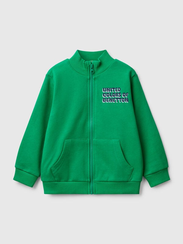 Sweatshirt in cotton with zip Junior Boy