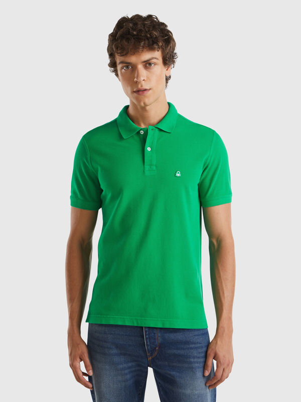 Green regular fit polo Men