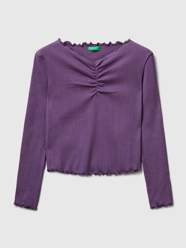 T-shirt with wavy edge Junior Girl