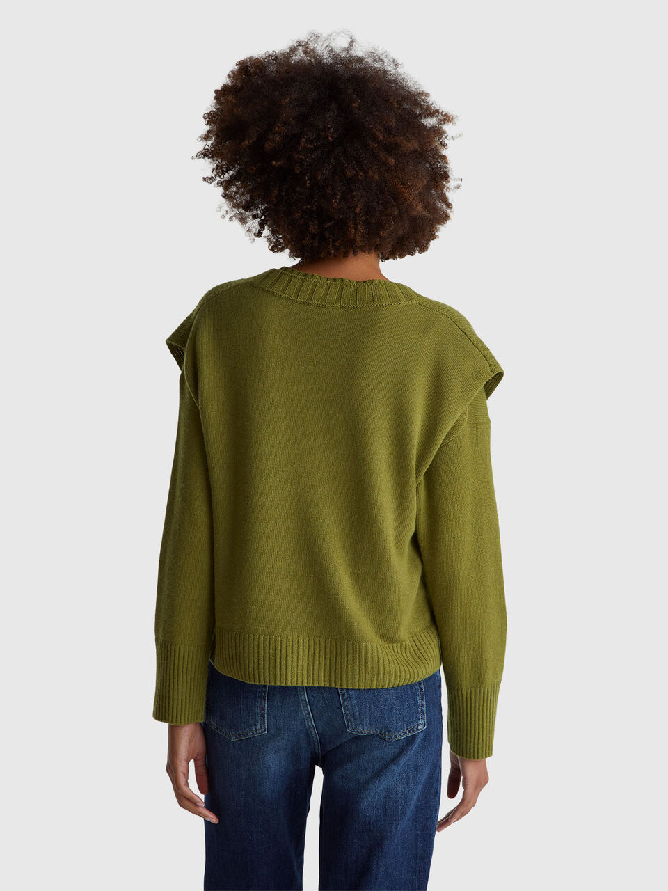 S/L V NECK SWEATER Women image number null