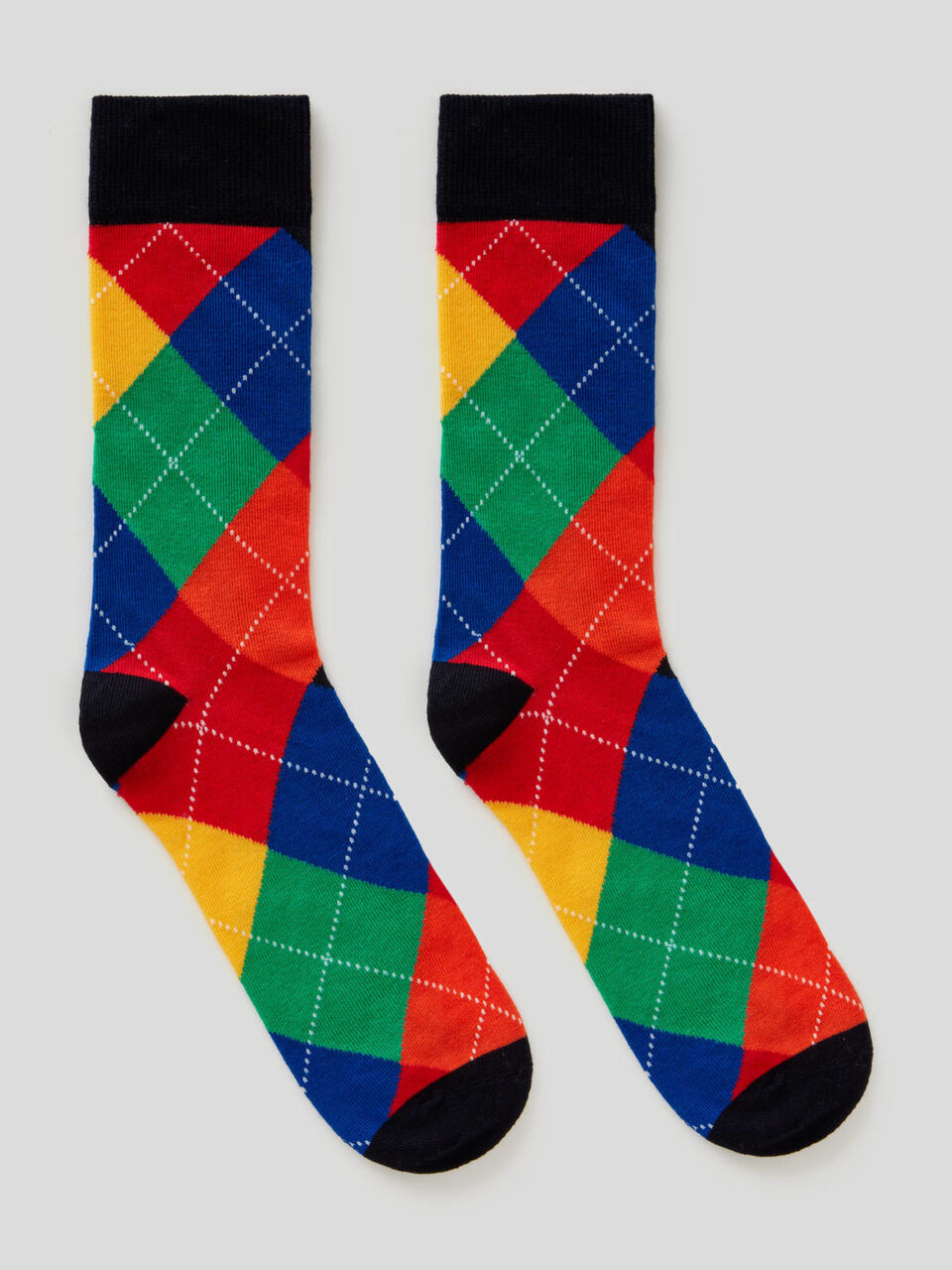 Patterned socks in organic cotton blend image number 1