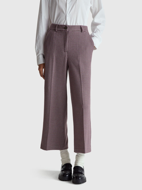 Wide leg houndstooth trousers Wide leg houndstooth trousers Women