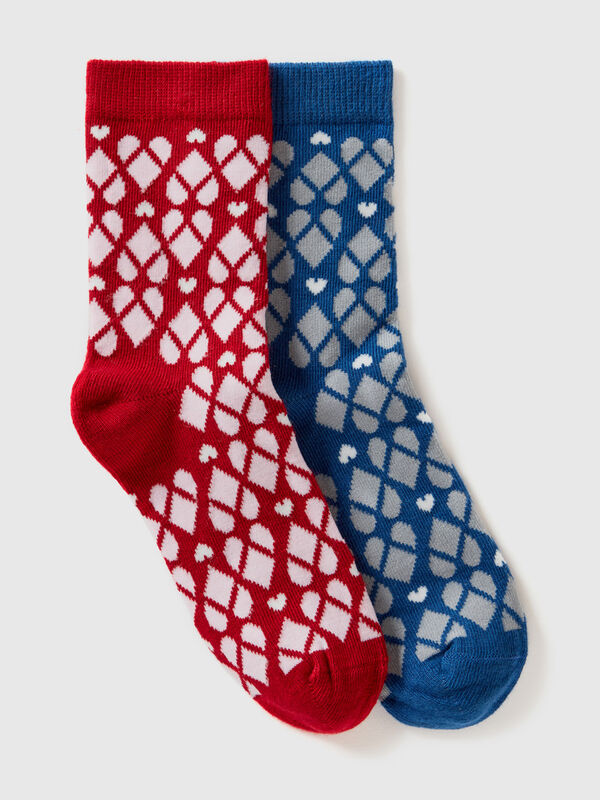 Set of two pairs of heart socks Junior Boy