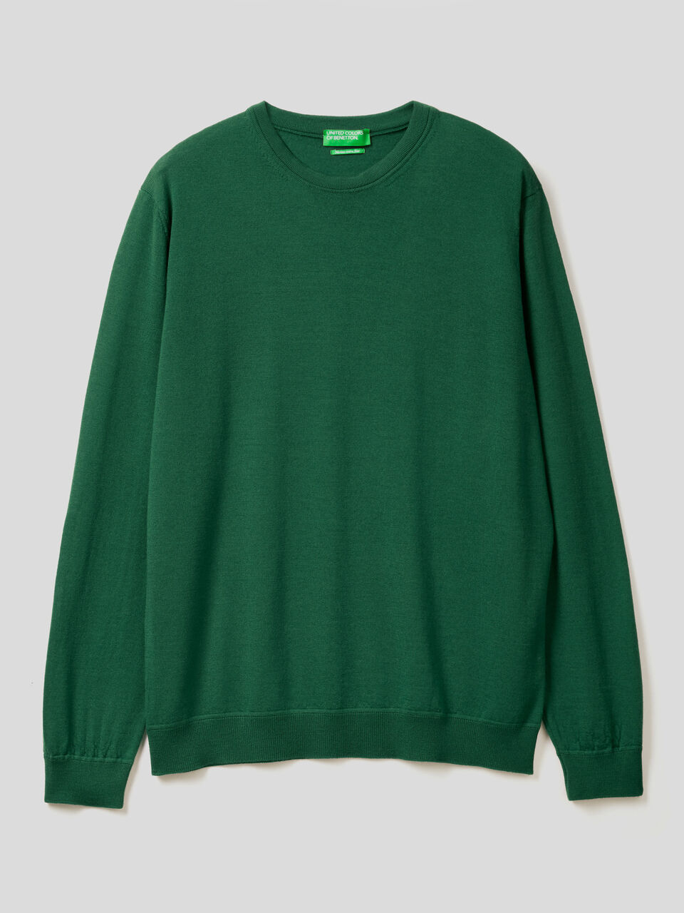 Crew neck sweater in pure virgin wool image number 1