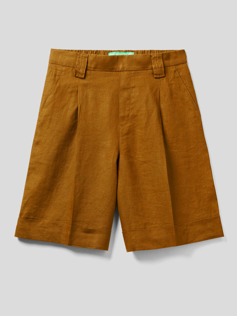 Bermudas in 100% linen image number 1