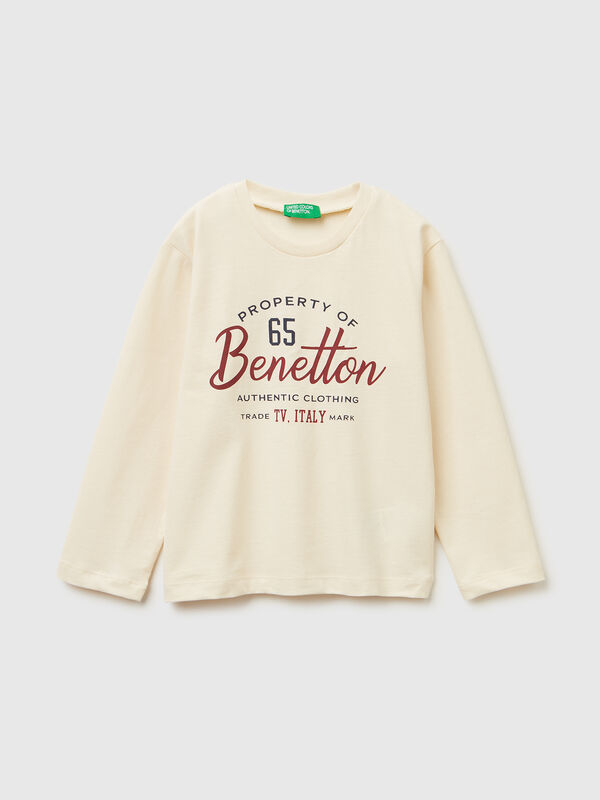 Crew neck t-shirt in warm cotton Junior Boy