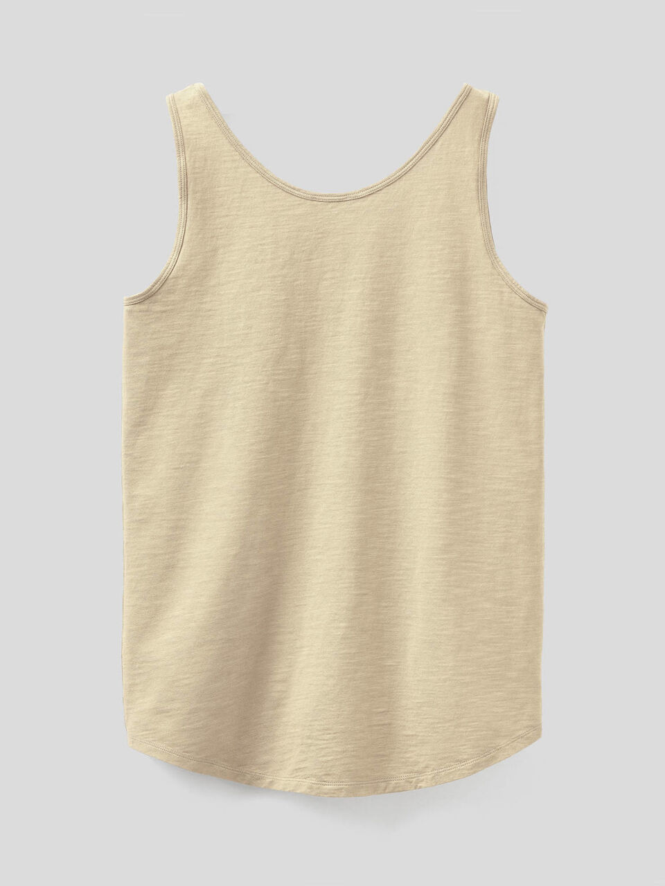 100% cotton tank top with rounded bottom image number null