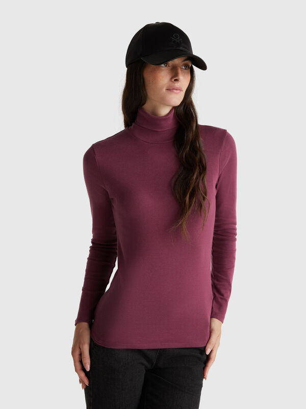 Long sleeve t-shirt with high neck Long sleeve t-shirt with high neck Women