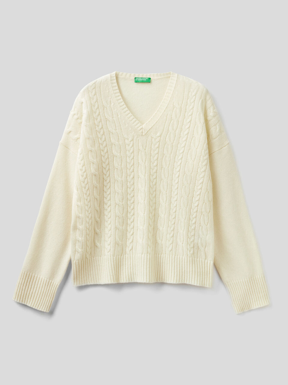 Knit sweater with V-neck image number 1