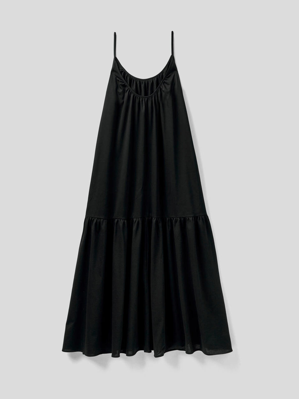 Maxi dress with shoulder straps in 100% cotton image number 2