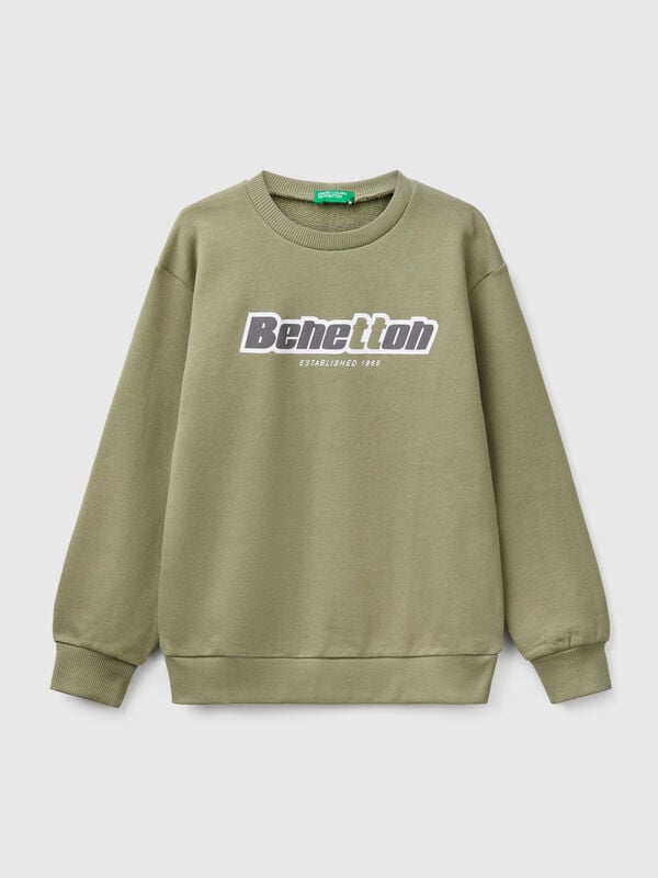 Pure cotton sweatshirt with print Junior Boy
