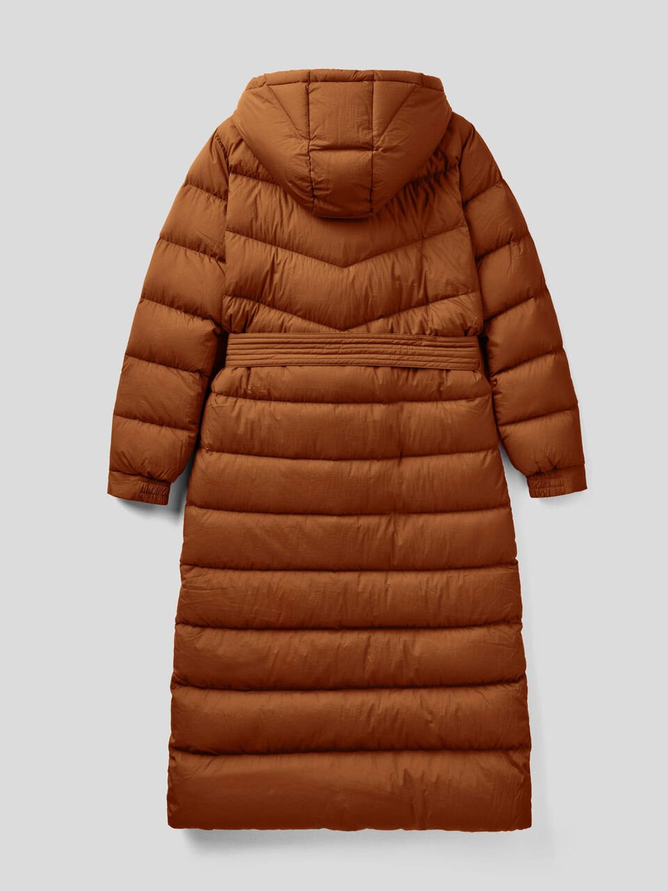 Longline padded jacket with hood image number 2