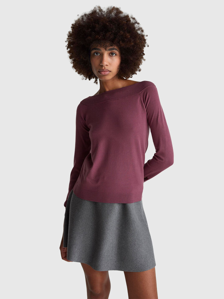 BOAT-NECK SWEAT.L/S Women