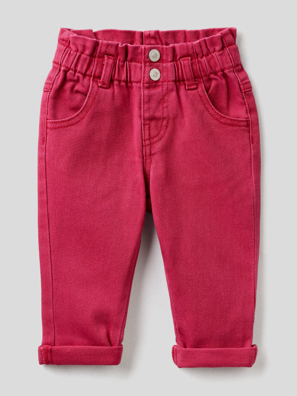 Paperbag trousers in organic cotton image number 1