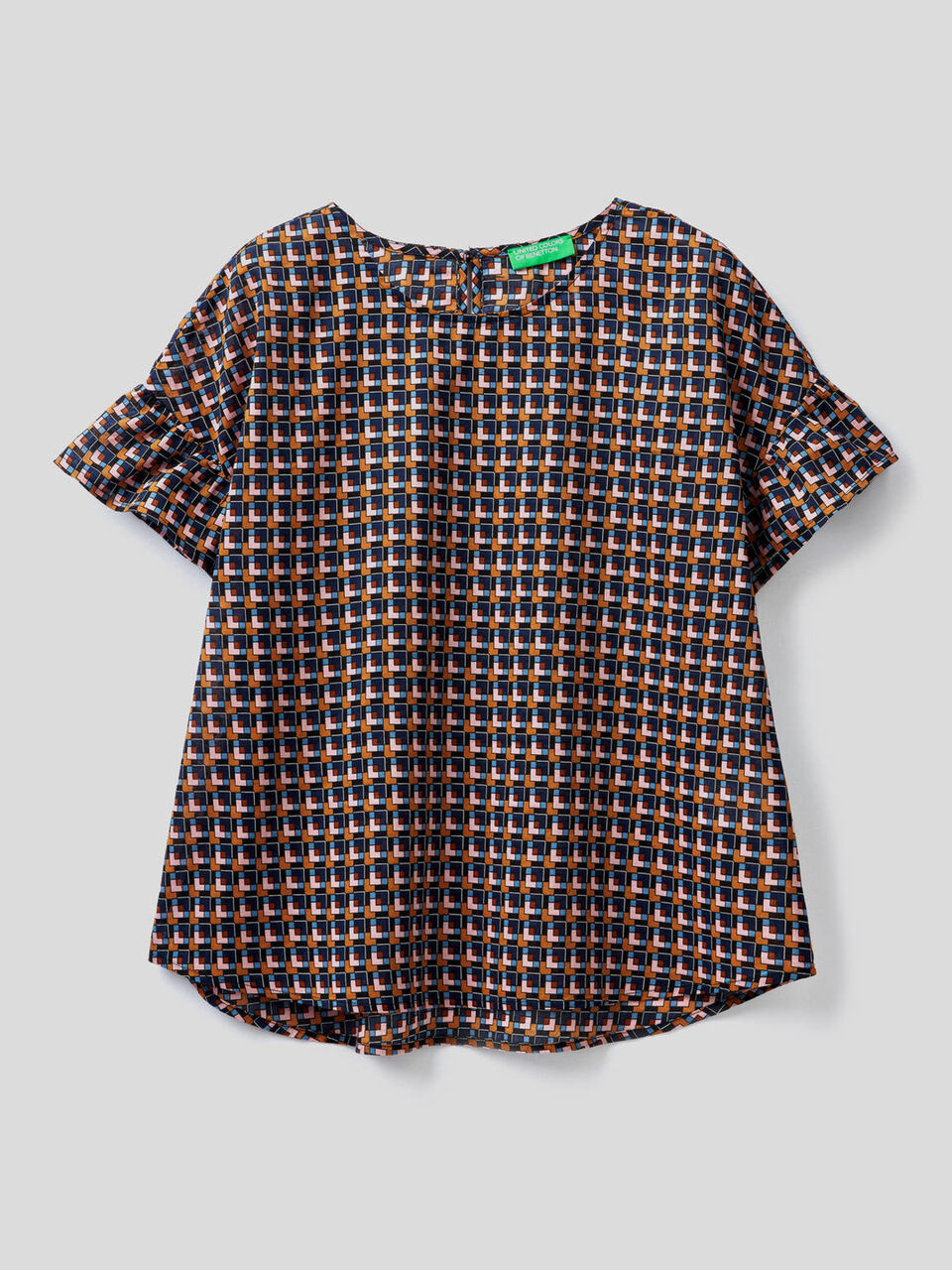Blouse with frill sleeve image number 1
