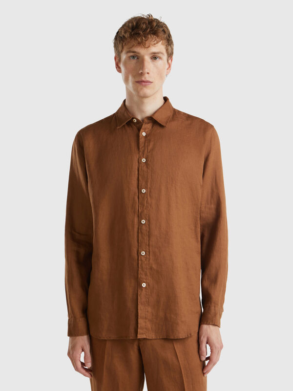 Shirt in pure linen Men