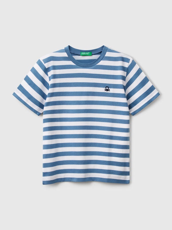 100% cotton striped t-shirt Junior Boy