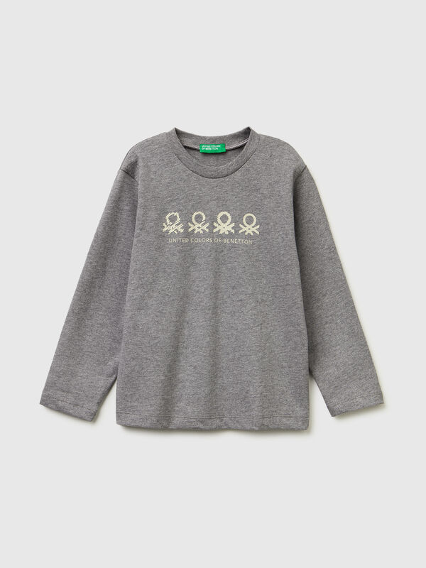 Crew neck t-shirt in warm cotton Junior Boy