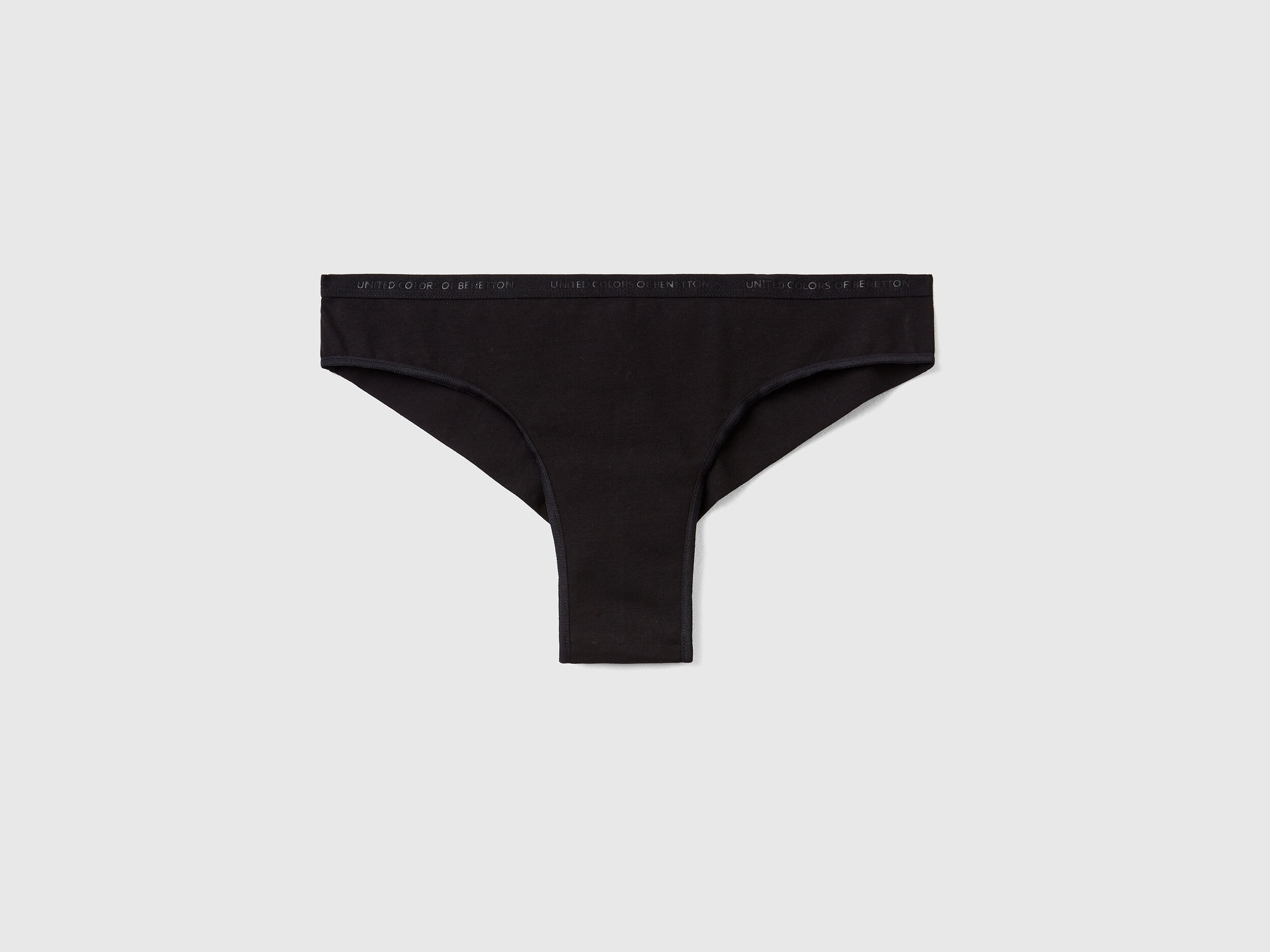 Brazilian underwear in stretch organic cotton Black Benetton