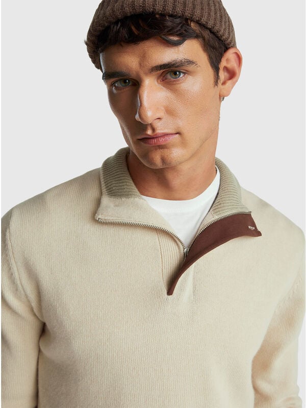 Turtleneck in wool blend Men