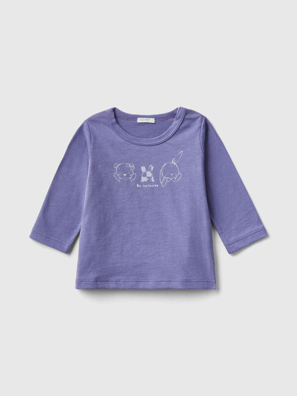 Long sleeve 100% organic cotton t-shirt