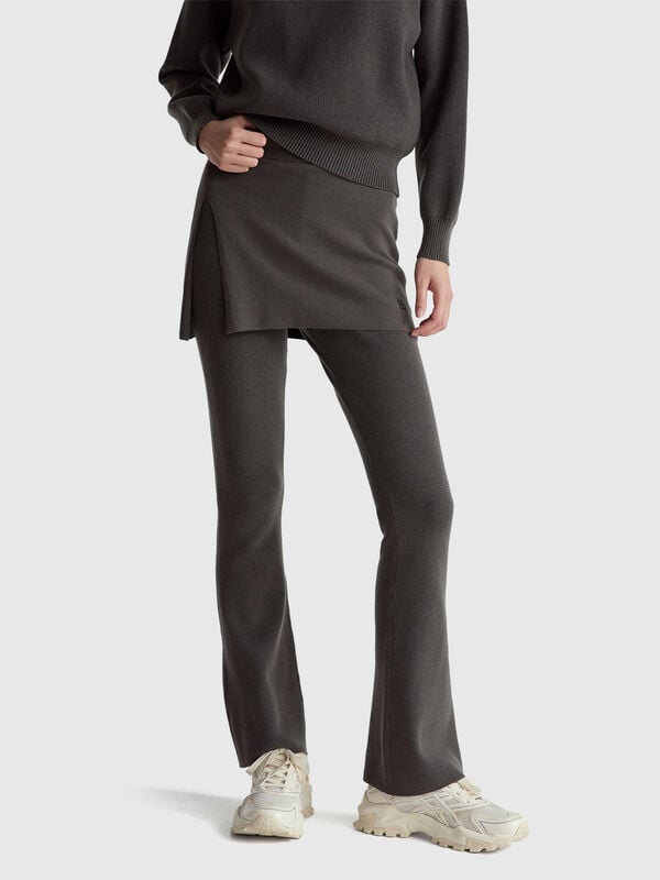 Flared trousers with mini skirt Women