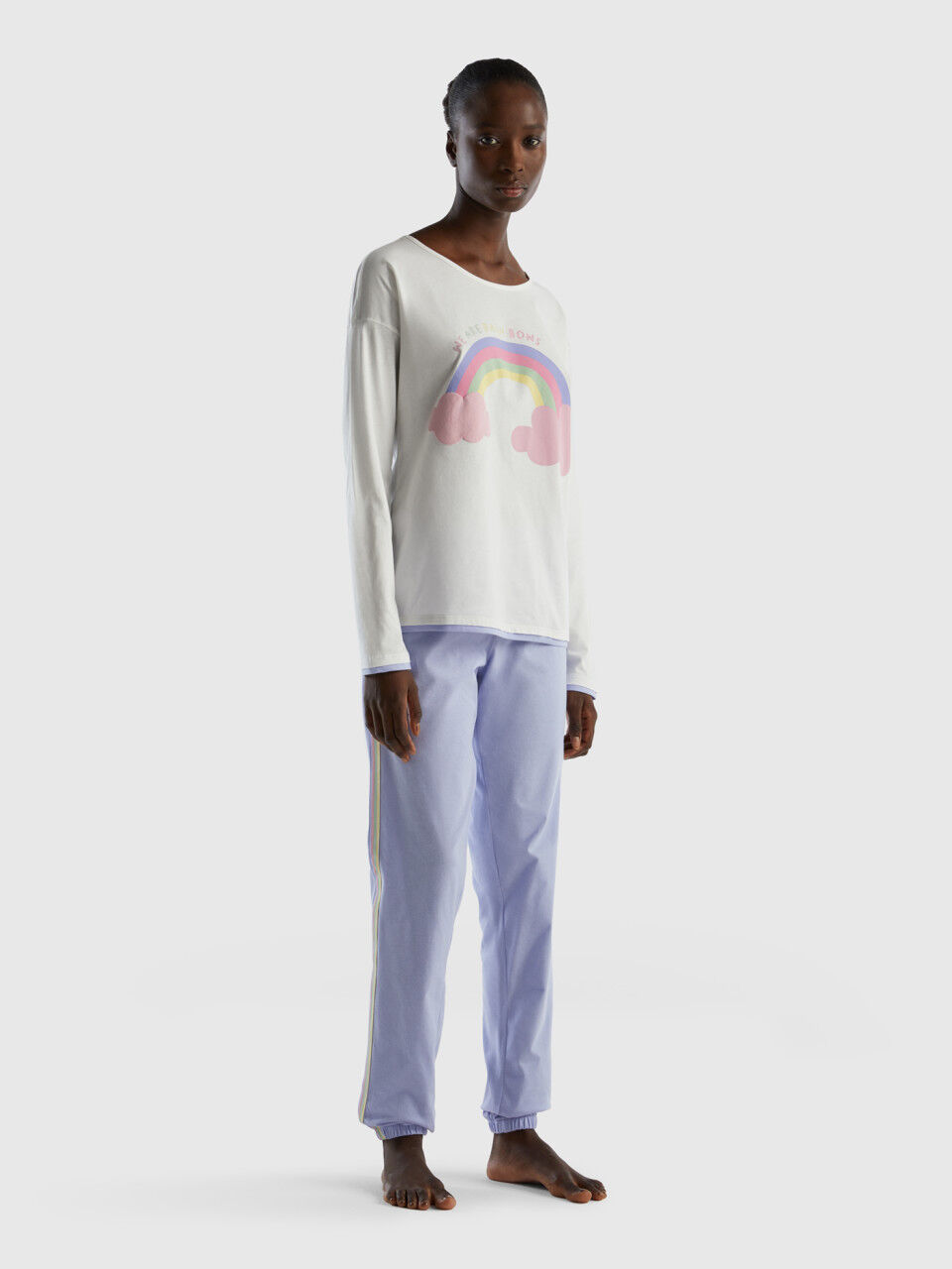 Trousers in long fiber cotton