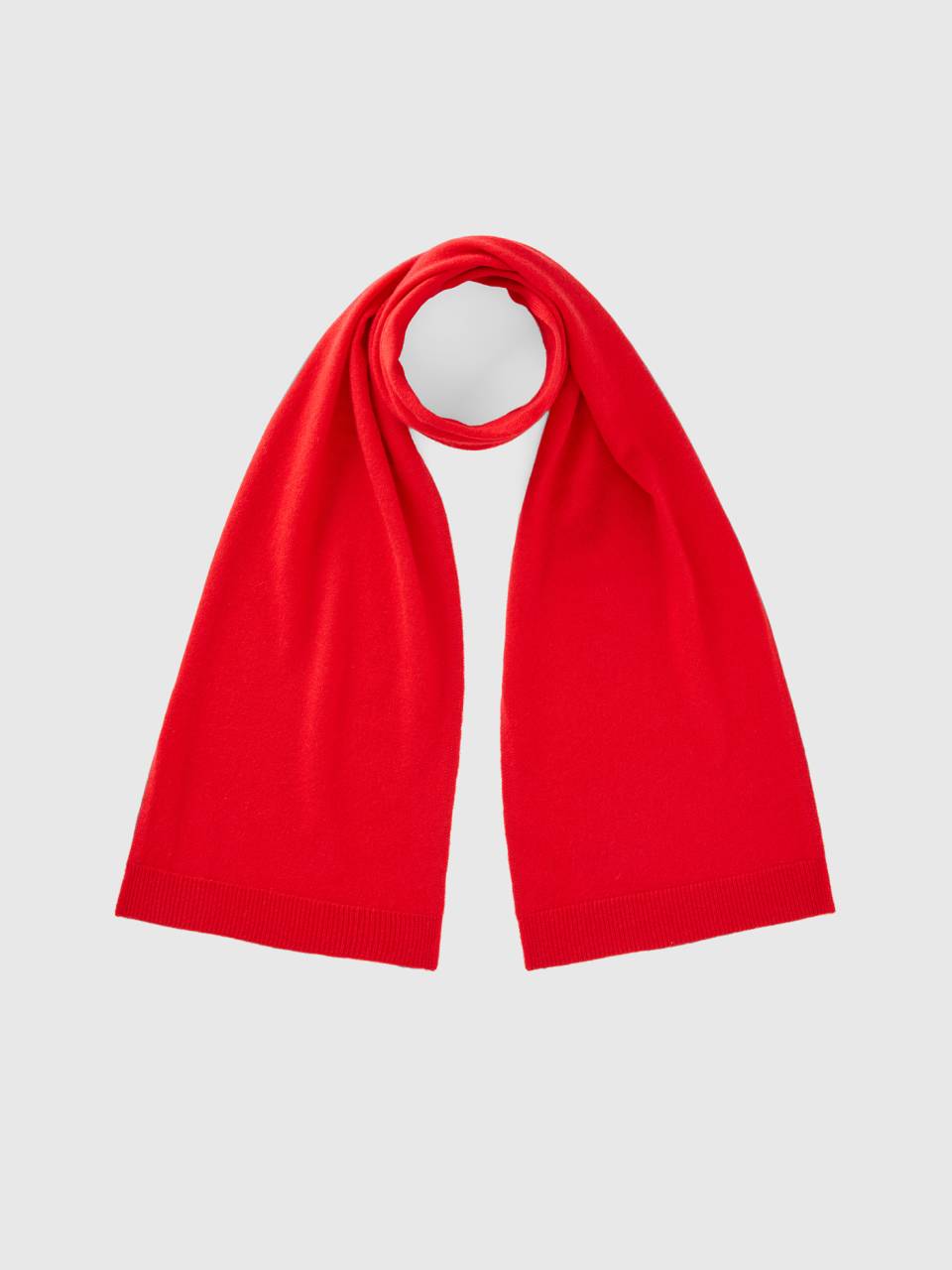 Pure cashmere scarf Red Coral Benetton